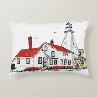 Whitefish Point Lighthouse Pillow アクセントクッション