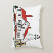 Whitefish Point Lighthouse Pillow アクセントクッション (正面(垂直))