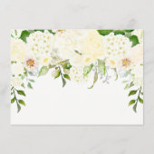 WhiteFloralアドバイスカード、祈りの言葉、希望 アドバイスカード (裏面)