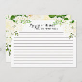 WhiteFloralアドバイスカード、祈りの言葉、希望 アドバイスカード (正面/裏面)