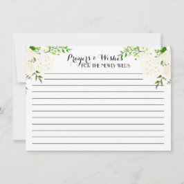 WhiteFloralアドバイスカード、祈りの言葉、希望 アドバイスカード