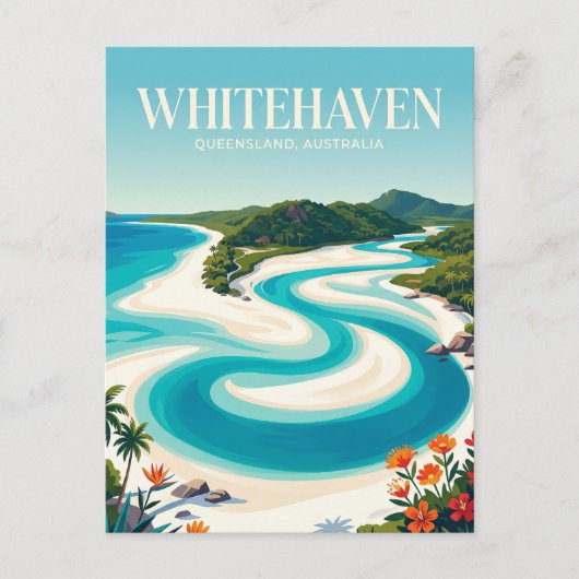 Whitehaven Beach Australia ポストカード (正面)