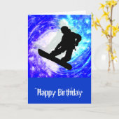 Whiteoutのスノーボーダー カード (黄色い花)