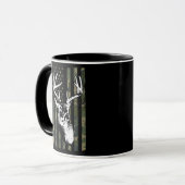 Whitetail Buck Deer Hunting USA Camouflage マグカップ (正面左)