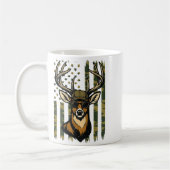 Whitetail Buck Youth Boy Deer Hunting Camo America コーヒーマグカップ (左)