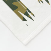 Whitetail Buck Youth Boy Deer Hunting Camo America フリースブランケット (角)