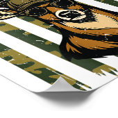 Whitetail Buck Youth Boy Deer Hunting Camo America ポスター (角)