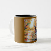 Whitetail Deer Fall Mugs & Cups ツートーンマグカップ (正面左)