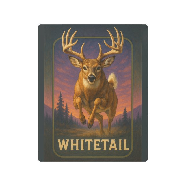 Whitetail Sign メタルプリント (正面)