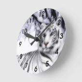 WhiteTiger ラウンド壁時計 (傾斜)