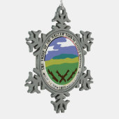 Whitetopの種族の雪片のオーナメント スノーフレークピューターオーナメント (左)