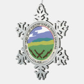 Whitetopの種族の雪片のオーナメント スノーフレークピューターオーナメント (右)