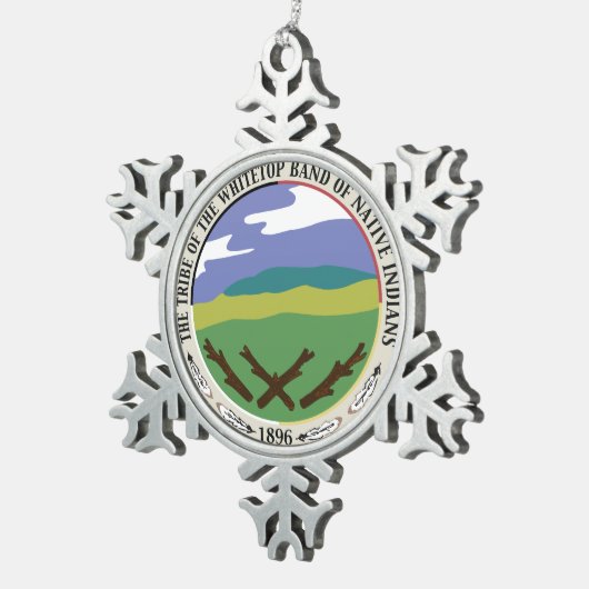 Whitetopの種族の雪片のオーナメント スノーフレークピューターオーナメント (右)