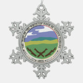 Whitetopの種族の雪片のオーナメント スノーフレークピューターオーナメント (正面)