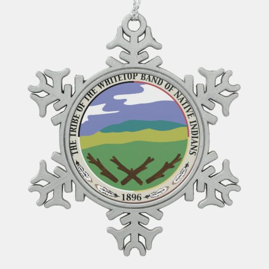 Whitetopの種族の雪片のオーナメント スノーフレークピューターオーナメント (正面)