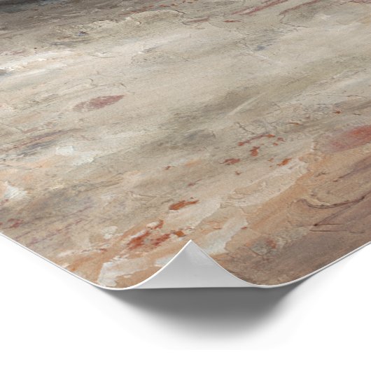 Whitewashed Boat on the Shore ポスター (角)