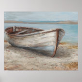 Whitewashed Boat on the Shore ポスター (正面)