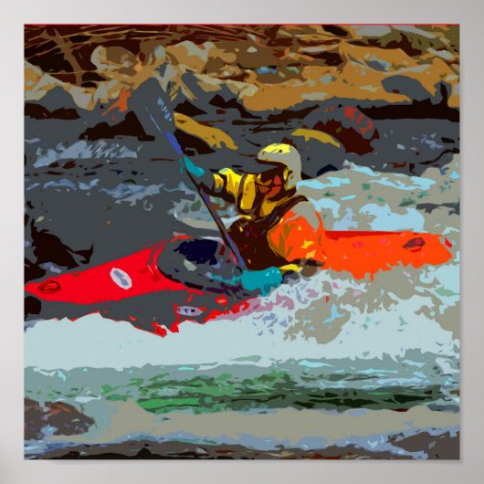 Whitewater Kayak Poster ポスター (正面)