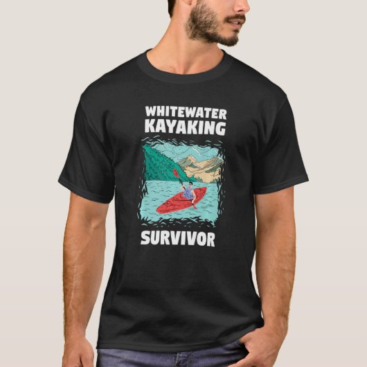 Whitewater Kayaking Survivor Premium Tシャツ (正面)