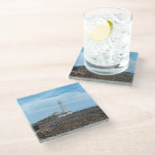 Whitley Bay lighthouse  ガラスコースター (アングル)