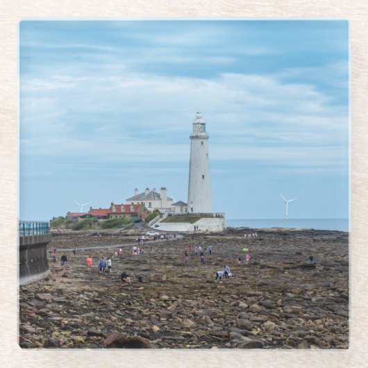 Whitley Bay lighthouse  ガラスコースター (正面)