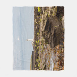 Whitley Bay lighthouse  フリースブランケット