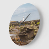 Whitley Bay lighthouse ラージ壁時計 (傾斜)