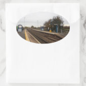 Whitley Bridge Railway Station 楕円形シール (バッグ)