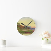 Whitlingham、ノーフォーク1860年(キャンバスの油) ラウンド壁時計 (ホーム)