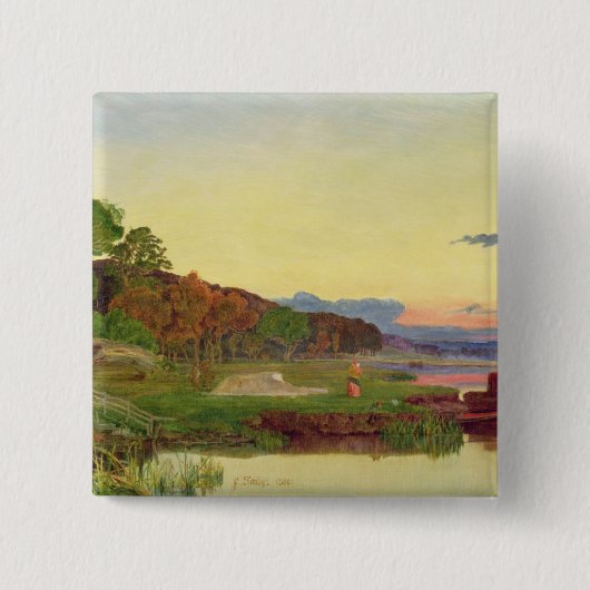 Whitlingham、ノーフォーク1860年(キャンバスの油) 缶バッジ (正面)