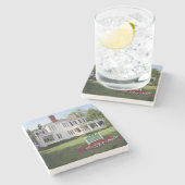 Whitlockのイン、Marietta、Ga。 大理石の石造りのコースター ストーンコースター (横)