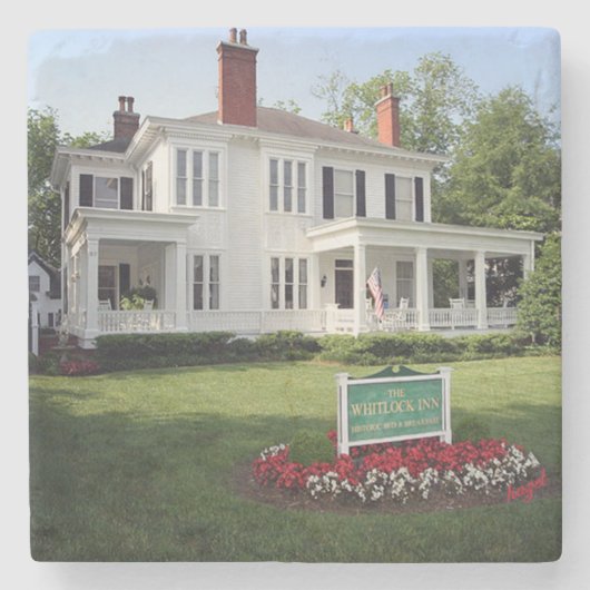 Whitlockのイン、Marietta、Ga。 大理石の石造りのコースター ストーンコースター (正面)