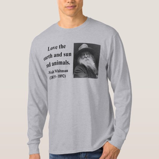 Whitmanの引用文4b Tシャツ (正面)