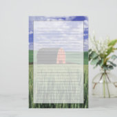 Whitman 2のムギ及びオオムギ分野の赤い納屋 便箋 (スタンド正面)