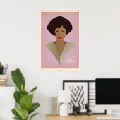 Whitney Houston, Minimalist Icon Print Design ポスター (ホームオフィス)