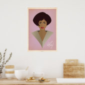 Whitney Houston, Minimalist Icon Print Design ポスター (キッチン)