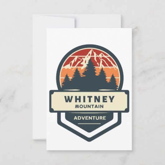 Whitney mountain peak climbing and hiking サンキューカード (正面)