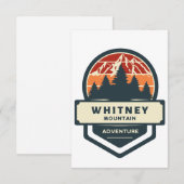 Whitney mountain peak climbing and hiking サンキューカード (正面/裏面)