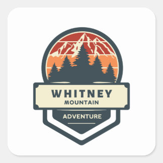 Whitney mountain peak climbing and hiking スクエアシール