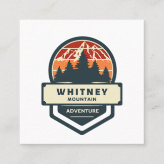 Whitney mountain peak climbing and hiking スクエア名刺