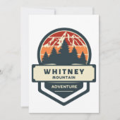 Whitney mountain peak climbing and hiking 招待状 (正面)