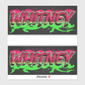 Whitney Vorname Name Graffiti Aufkleber Sticker シール (シート)