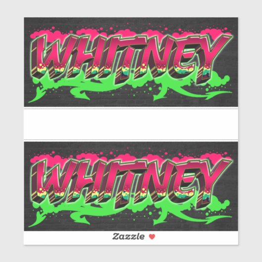 Whitney Vorname Name Graffiti Aufkleber Sticker シール (シート)