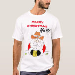 WhitTexas Santa Merry Christmas Ya'll Mens T-Shirt Tシャツ<br><div class="desc">かわいい白テキサス州サンタメリークリスマスクリスマスヤは男性のTシャツを行う – と言うメリークリスマステキサス州スタイルとカウボーイハット付きの可愛いサンタ。</div>