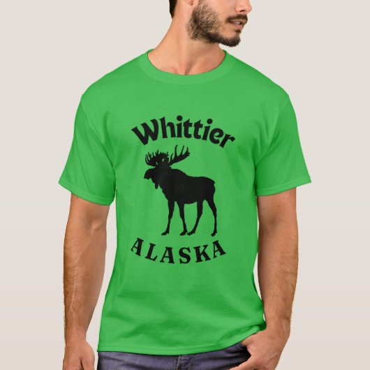 Whittier Alaska Moose Tシャツ (正面)