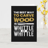 Whittle By Whittle Wood Carving カード (黄色い花)