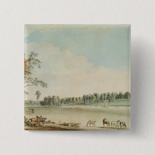 WhittleburyのWakefieldロッジの北西眺め 缶バッジ (正面)