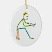 Whittling Stickman セラミックオーナメント (右)