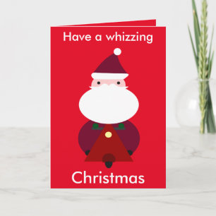 Whizing Christmas - Santa on Scooterクリスマスカード シーズンカード