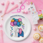 WHMSICAL ELEPHANT BALLOONS ペーパープレート (パーティー)